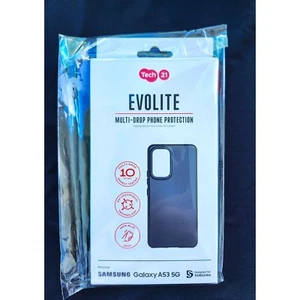 CUSTODIA TECH21 SAMSUNG GALAXY A53 NERA $7,75 LUCE BLU SPECIALE #METRO33027 - Foto 1 di 3