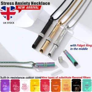 Breathlace Quit Smoking Anti Vaping Necklace Stress Relief Breathing Necklace UK - Picture 1 of 34