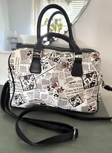 Disney Mickey Minnie Mouse Crazy in Love Zeitungsdruck Schultertasche Umhängetasche �� - Bild 1 von 14