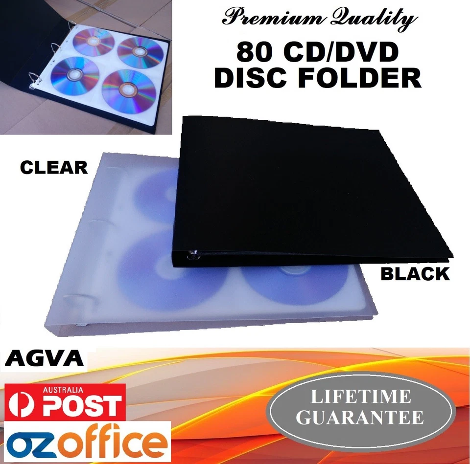 AGVA PREMIUM 80 CD DVD Disc Binder Sleeve Folder Wallet - BUY MORE UP to 50% OFF - Image 1 of 1