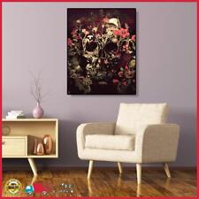 Painting By Numbers Kit DIY Flower Skull Canvas Oil Art Picture Home Room Decor