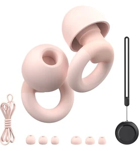 Earplugs for Sleeping,Noise Reduction Soft Silicone Earplugs with 7 Pieces - Picture 1 of 7