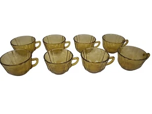 Recollection Vintage Federal Amber Madrid Depression Glass Coffee Tea Cup Handle - Picture 1 of 3