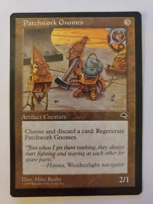 MTG Magic The Gathering Card Patchwork Gnomes Artifact Creature Tempest 1997 - Image 1 of 2