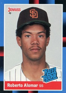 1988 Donruss #34 - Roberto Alomar RR, RC, VAR - San Diego Padres