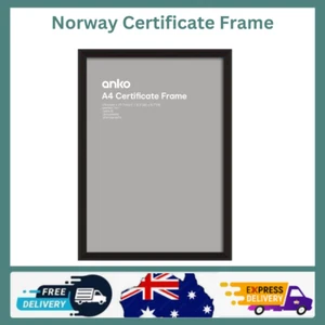 Norway Certificate Frame - A4, Black Photo Picture Frame Art Work Display Frame* - Picture 1 of 3
