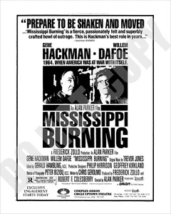 1988 Gene Hackman Mississippi Burning In Washington DC Promo Poster 8x10 Photo - Picture 1 of 1