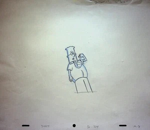 Lápiz de diseño dibujado a mano Dilbert (serie de televisión) 1999 EP 16 producción de embarazo - Imagen 1 de 2