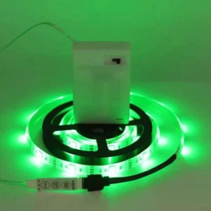 Battery Powered 5050 SMD RGB LED Strip Light Flexible Waterproof Remote Control - Picture 1 of 18