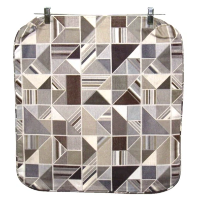 Retro Mod Neutral Gray Brown Geometric Upholstery Throw Pillow Cover Case 20X20 - Image 1 of 4