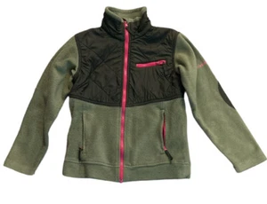 Columbia Sweatshirt Boys Medium 10/12 Green Fleece Long Sleeve Please See Flaw - Picture 1 of 5