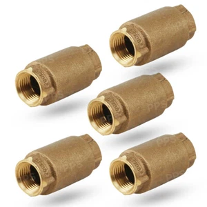 Midline Valve Inline Spring Loaded Check Valve, FIP Connection Cast Brass (5 PK) - Picture 1 of 5