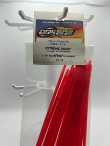 RACERS EDGE - 7 1/2 INCH FLOUR PINK TIE WRAPS - (25 PC) - #RE5607PK - ZIP TIES - Picture 1 of 4
