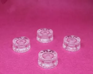 Clear Speed Knobs For Gibson USA CTS Pots (4) Made in Japan - Picture 1 of 4