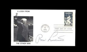 Ron Luciano JSA Signed FDC 1983 First Day Cover Cache Babe Ruth Autograph - Picture 1 of 3