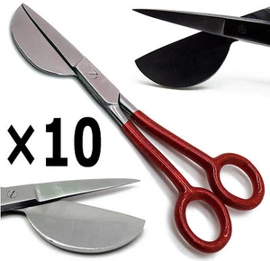 10 Pcs Duckbill Red Scissors 6" Carpet Nipping Working End 2" Tools - Picture 1 of 6