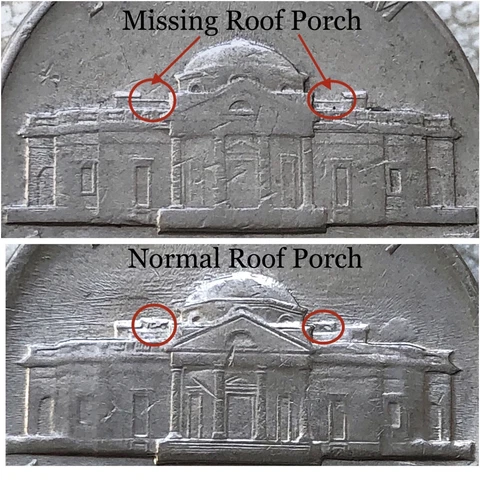 1971 D JEFFERSON NICKEL ERROR - MISSING MONTICELLO ROOF PORCH BALCONY Cover