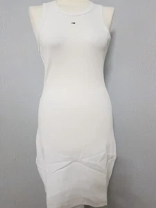 TOMMY HILFIGER Damen Kleid Sommerkleid Shirtkleid weiß Baumwolle Gr. L NEU - Bild 1 von 7