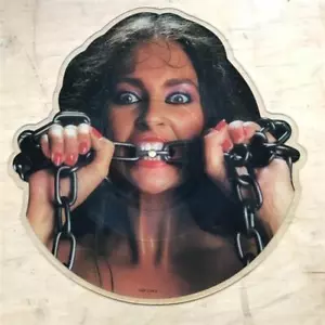 WAYSTED WOMEN IN CHAINS SHAPED PIC DISC 1983 WITH CAN'T TAKE THAT LOVE AWAY UK - Picture 1 of 1