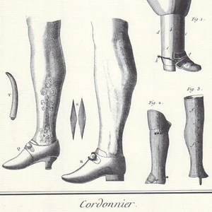 Cordonnier - Gravure ancienne - Réédition 1964 - Picture 1 of 2