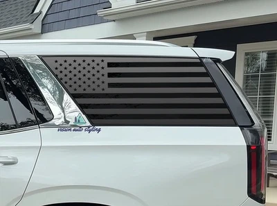 Se adapta a Cadillac Escalade 2021-2025 cuarto ventana bandera americana calcomanía pegatina Foto 1 de 4