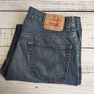 Pantalones de mezclilla Levis 559 para hombre 36x32 azul lavado medio relajado pierna recta algodón - Imagen 1 de 10