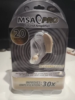 Amplificador auditivo de sonido MSA Pro, beige, artículo de batería de 20 horas # 1109351 Foto 1 de 2