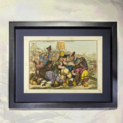 James Gillray "La recepción en Holanda" arte enmarcado personalizado Foto 1 de 3