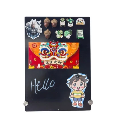 12 x 9 Inch Magnetic Bulletin Board Dry Erase Memo Board Freestanding Metal E... - Image 1 of 4