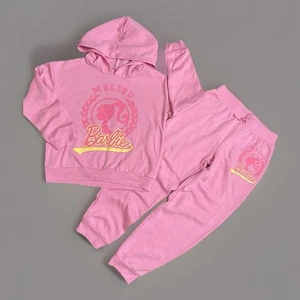 Girls Malibu Barbie Graphic Joggers/Hoodie Set Sweatpants Set Sz 8 Soft Fleece - Picture 1 of 19