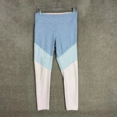 Outdoor Voices Leggings Womens Large Blue Gray Pink Colorblock Yoga Pants Active - Image 1 of 4