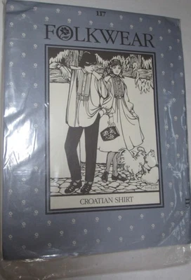Folkwear #117 Sized for Men and Women Croatian Shirt Pattern - Image 1 of 2