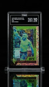 2021 Panini Chronicles UFC Alexander Volkanovski White Sparkle SSP TAG 10 - Picture 1 of 2