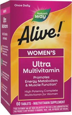 Nature's Way Alive! Multivitamínico Ultra Diario para Mujer, Fórmula de Alta Potencia, Baile de graduación Foto 1 de 4