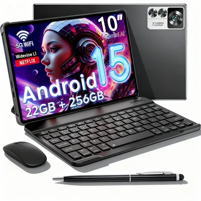 SENLINTECH 12S Pro WlFl Tablet 10" Android 15 22GB+256GB 5+8MP 8000mAh Mirroring Wireless