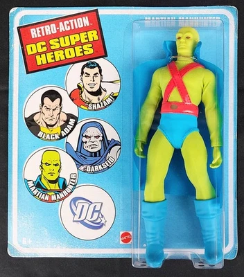 8-дюймовая ретро экшн-фигурка DC Super Heroes Martian Manhunter НОВАЯ ЗАПЕЧАТАННАЯ Mattel 2010 - Изображение 1 из 4