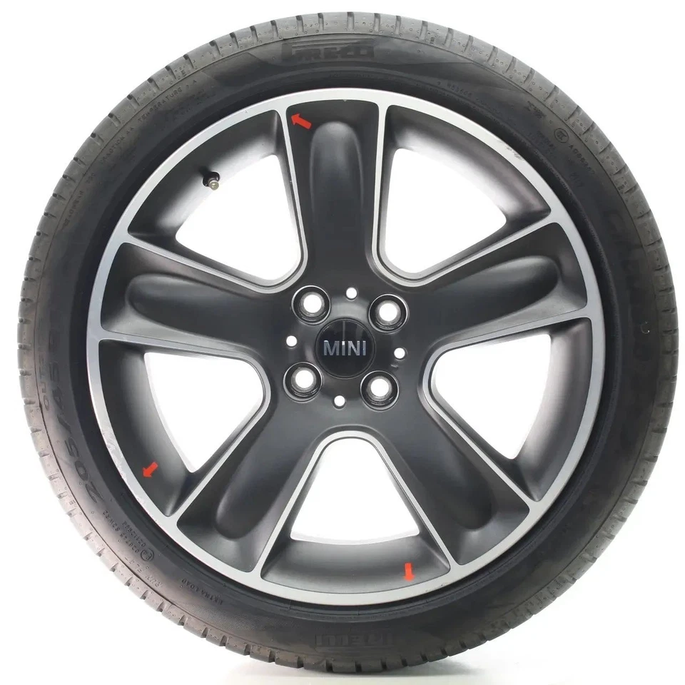 MINI Cooper R55 R56 Sommerräder Black Star Bullet 111 205/45R17 DOT24 6784124 - Bild 1 von 4
