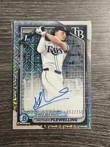 2024 Bowman Draft Nathan Flewelling Chrome Auto HTA Choice Refractor 1st #/150 - Picture 1 of 2