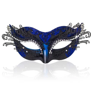 2025 New Masquerade Mask for Women, Metal Filigree Venetian Mask with Sparkle... - Picture 1 of 5