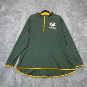 Green Bay Packers Top Mens XXXL Green Fanatics Football NFL Quarter Zip Sports - Picture 1 of 7