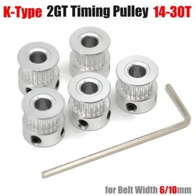 Polea de distribución 2GT rueda síncrona 14-30 dientes 6/10 mm correa 4 mm-15 mm diámetro para 3D Foto 1 de 4