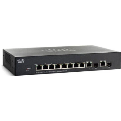 Cisco SF302-08PP-K9-NA SF302-08PP 8-Port 10/100 PoE+ Managed Switch 10 Ports - Image 1 of 4