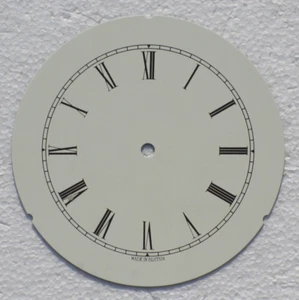 3.13/16 inch 98mm WHITE ROMAN ALUMINIUM CLOCK DIAL - Picture 1 of 1