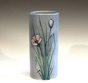 Bitossi Londi Raymor Pottery Vase Vintage Italian Label MCM Lavender Cylindrical - Picture 1 of 12