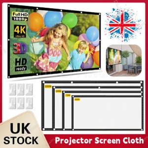 Foldable Portable Projector Screen 16:9 HD Outdoor Home 3D Movie Cinema Theater - Picture 1 of 16