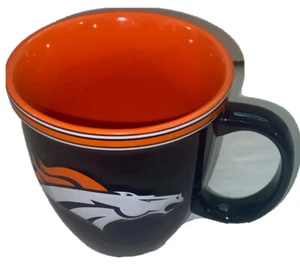 2016 Denver Broncos Raised Horse Design Blue and Orange NFL Football Coffee Mug - Picture 1 of 6