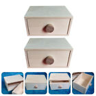 2 Pcs Jewelry Storage Case Desktop Organizer Drawer Box Small