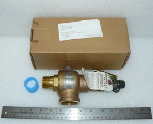 Kunkle 6010FEM01-LM-0040 Safety Relief Valve Bronze 1" MNPT 1-1/4" FNPT 40 PSI - Picture 1 of 6