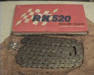 RK STANDARD MOTORCYCLE DRIVE CHAIN 520 96 LINKS & SPLIT LINK ROAD SPEEDWAY ATV - Picture 1 of 1