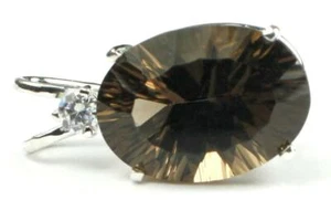 Colgante de plata de ley 925, cuarzo ahumado, SP085 - Imagen 1 de 3